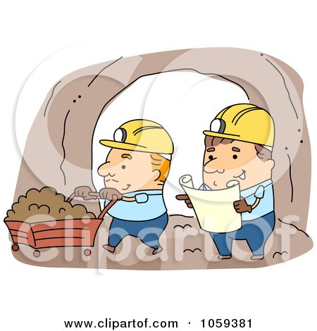Royalty-Free Vector Clip Art Illustration of Miners Working by BNP Design Studio