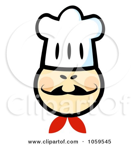 Royalty-Free Vector Clip Art Illustration of an Asian Chef Face by Hit Toon