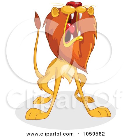 Royalty-Free Vector Clip Art Illustration of an Angry Roaring Lion by yayayoyo
