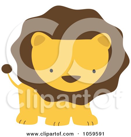 Royalty-Free Vector Clip Art Illustration of a Cute Lion by peachidesigns