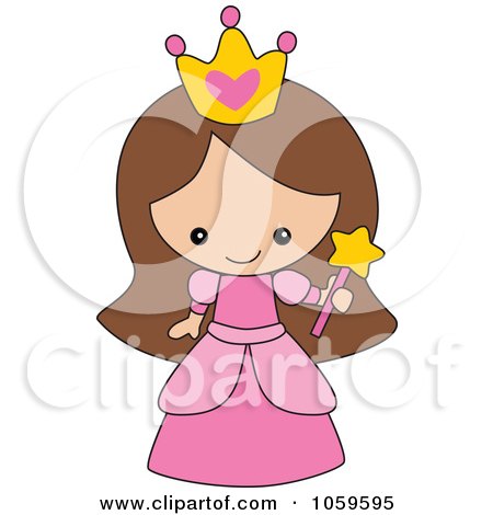 Royalty-Free Vector Clip Art Illustration of a Cute Princess Girl by peachidesigns