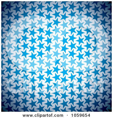 Royalty-Free Vector Clip Art Illustration of a Background Of Blue Stars ...