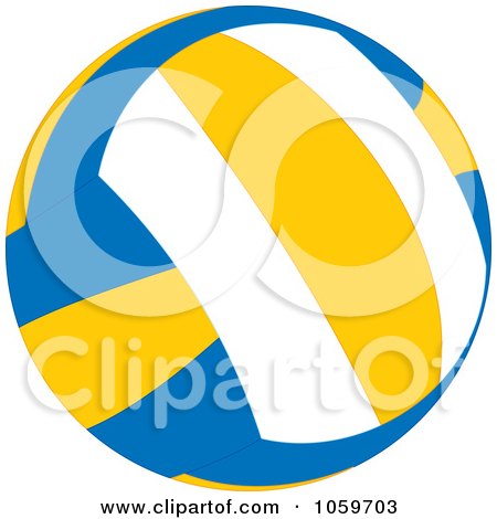Royalty-Free Vector Clip Art Illustration of a Volleyball by Alex Bannykh