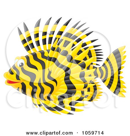 Royalty-Free Clip Art Illustration of a Lion Fish by Alex Bannykh