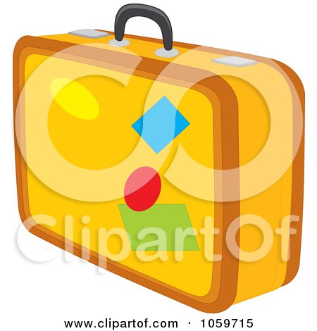 Royalty-Free Clip Art Illustration of a Yellow Suitcase by Alex Bannykh