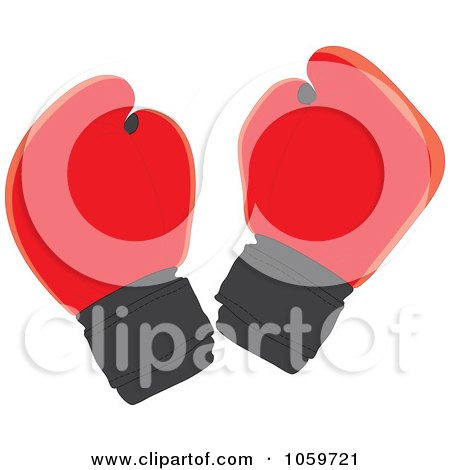 Royalty-Free Vector Clip Art Illustration of a Pair Of Boxing Gloves by Alex Bannykh