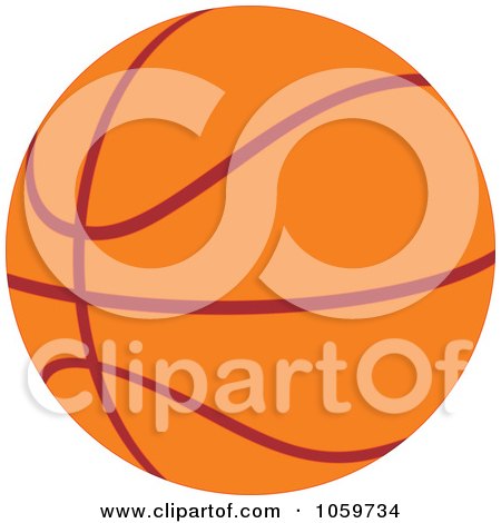 Royalty-Free Vector Clip Art Illustration of a Basketball by Alex Bannykh