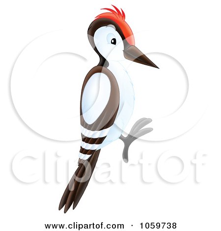 Royalty-Free Clip Art Illustration of a Woodpecker by Alex Bannykh