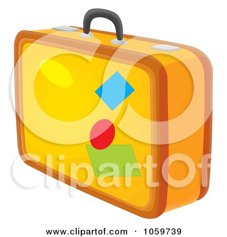 Royalty-Free Clip Art Illustration of Yellow Luggage by Alex Bannykh