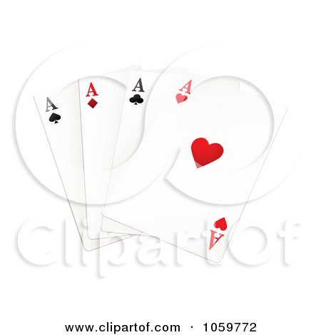 Royalty-Free Vector Clip Art Illustration of Four Aces by michaeltravers