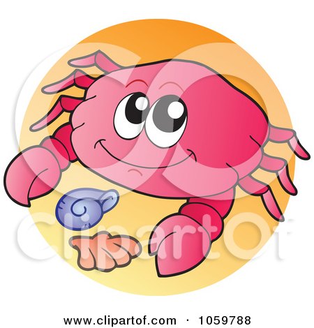 Royalty-Free Vector Clip Art Illustration of a Crab Logo by visekart