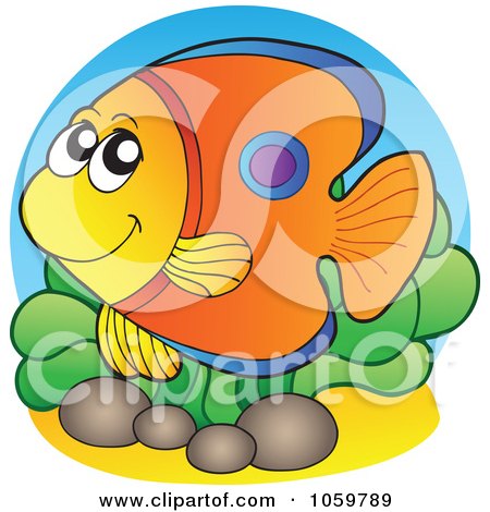 Royalty-Free Vector Clip Art Illustration of a Tropical Fish Logo by visekart