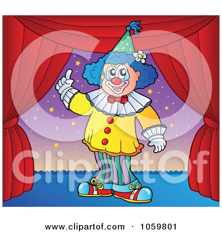 Royalty-Free Vector Clip Art Illustration of a Performing Clown - 3 by visekart