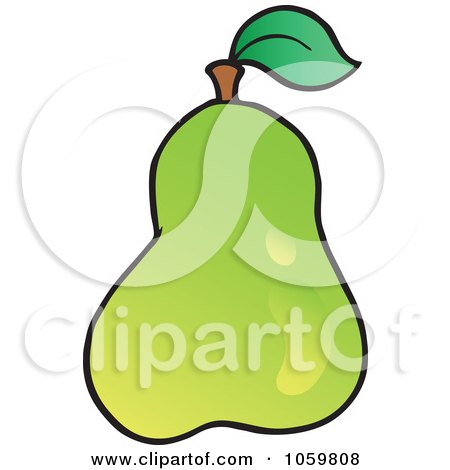 Royalty-Free Vector Clip Art Illustration of a Green Pear by visekart