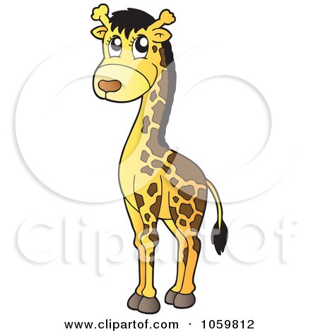 Royalty-Free Vector Clip Art Illustration of a Cute Giraffe by visekart