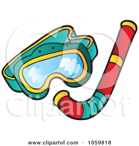 Royalty-Free Vector Clip Art Illustration of a Snorkel Mask by visekart