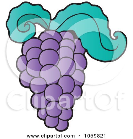 Royalty-Free Vector Clip Art Illustration of Grapes by visekart
