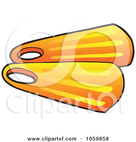 Royalty-Free Vector Clip Art Illustration of a Pair of Swim Fins by visekart