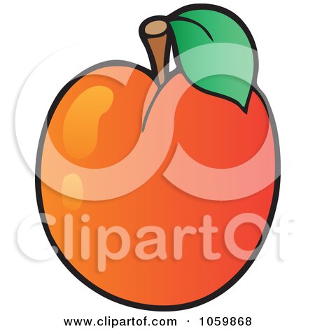 Royalty-Free Vector Clip Art Illustration of an Apricot by visekart