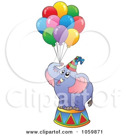 Royalty-Free Vector Clip Art Illustration of a Party Elephant by visekart