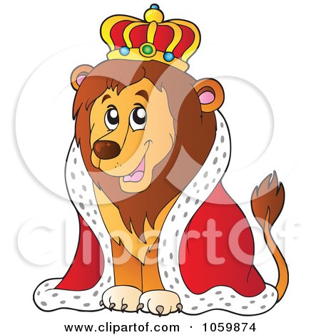 Royalty-Free Vector Clip Art Illustration of a King Lion by visekart