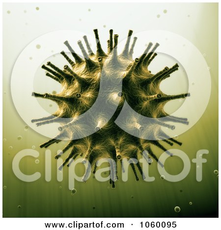 Royalty-Free CGI Clip Art Illustration of a Virus by Mopic