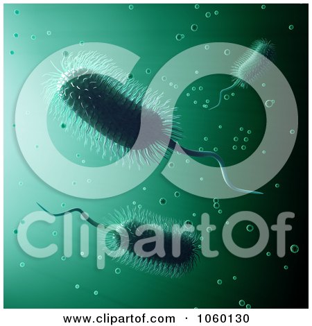 Royalty-Free CGI Clip Art Illustration of 3d Bacteria by Mopic