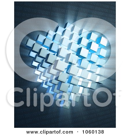 Royalty-Free CGI Clip Art Illustration of a 3d Quantum Computing Background by Mopic