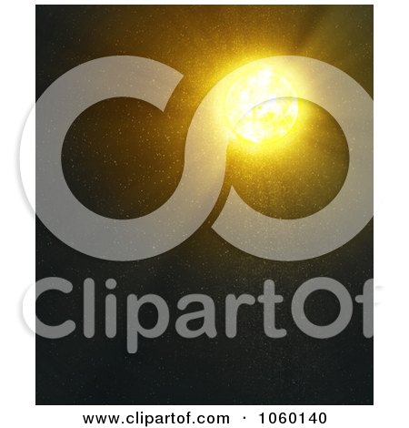 Royalty-Free CGI Clip Art Illustration of a Shining Sun by Mopic