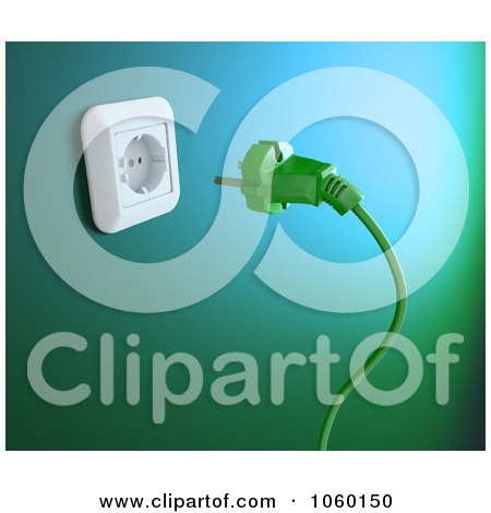 Royalty-Free CGI Clip Art Illustration of a 3d Plug And Outlet by Mopic