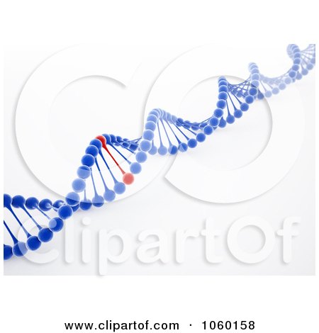 Royalty-Free CGI Clip Art Illustration of a 3d DNA Strand by Mopic