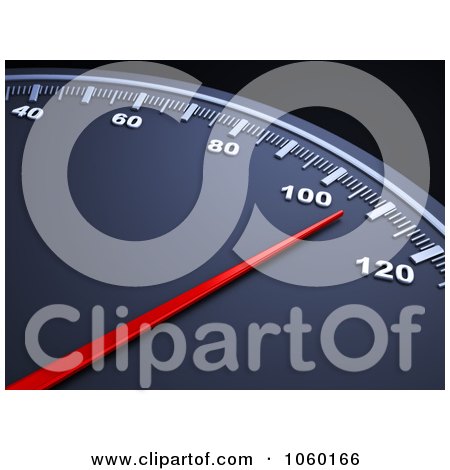 Royalty-Free CGI Clip Art Illustration of a 3d Speedometer by Mopic