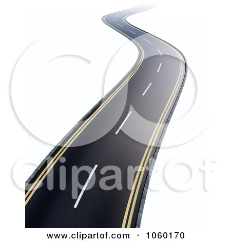 Royalty-Free CGI Clip Art Illustration of a 3d Windy Road by Mopic