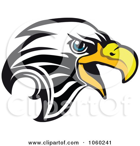 Royalty-Free Vector Clip Art Illustration of an Eagle Head Logo - 9 by Vector Tradition SM