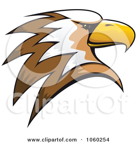 Royalty-Free Vector Clip Art Illustration of an Eagle Head Logo - 4 by Vector Tradition SM