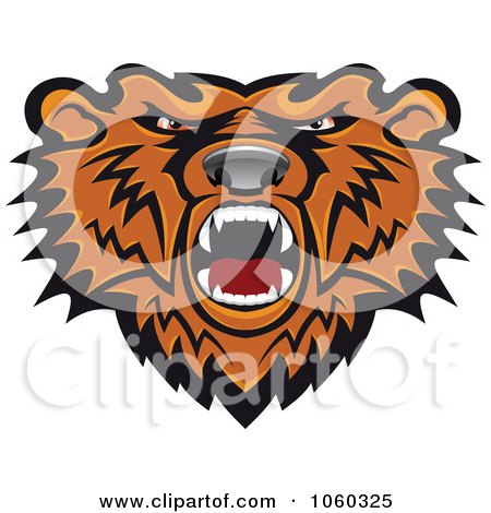 Royalty-Free Vector Clip Art Illustration of a Brown Bear Logo - 2 by Vector Tradition SM