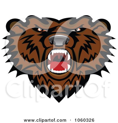Royalty-Free Vector Clip Art Illustration of a Brown Bear Logo - 4 by Vector Tradition SM