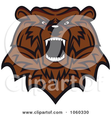 Royalty-Free Vector Clip Art Illustration of a Brown Bear Logo - 5 by Vector Tradition SM