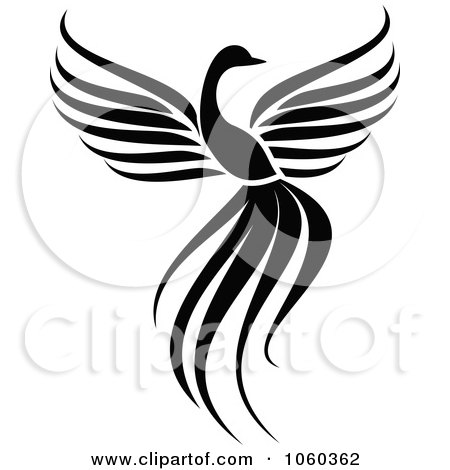 Royalty-Free Vector Clip Art Illustration of a Black And White Bird Logo - 3 by Vector Tradition SM
