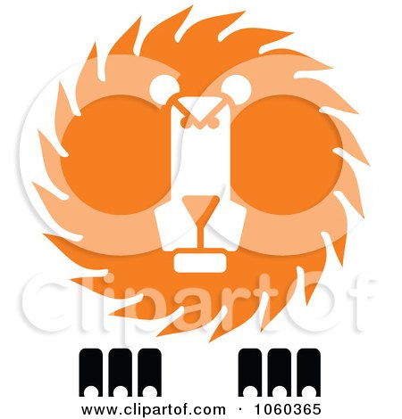Royalty-Free Vector Clip Art Illustration of a Lion Face Logo - 1 by Vector Tradition SM