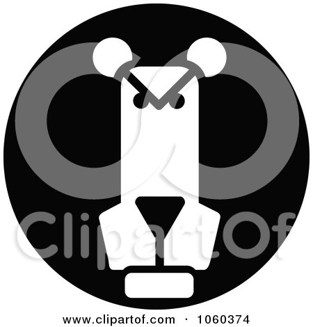 Royalty-Free Vector Clip Art Illustration of a Black And White Lion Logo - 1 by Vector Tradition SM