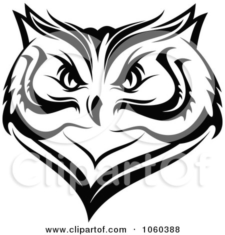 Royalty-Free Vector Clip Art Illustration of an Owl Face Logo - 2 by Vector Tradition SM
