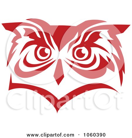 Royalty-Free Vector Clip Art Illustration of an Owl Face Logo - 3 by Vector Tradition SM