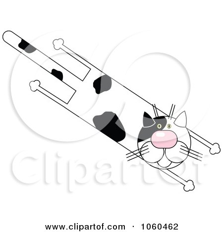 Royalty-Free Vector Clip Art Illustration of a Leaping Cat by Vector Tradition SM
