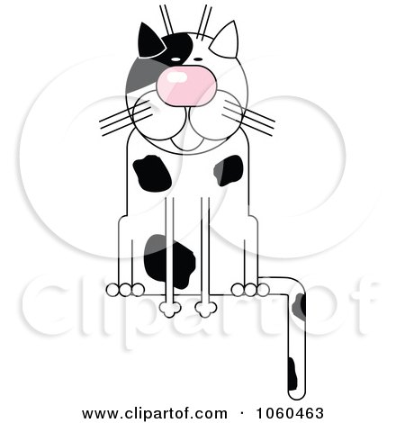 Royalty-Free Vector Clip Art Illustration of a Sitting Cat by Vector Tradition SM
