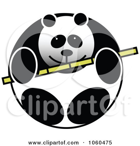 Royalty-Free Vector Clip Art Illustration of a Panda Logo by Vector Tradition SM