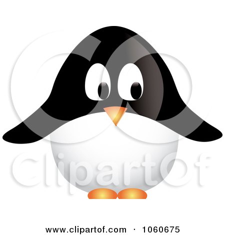Royalty-Free Vector Clip Art Illustration of a Shiny Penguin by Pams Clipart