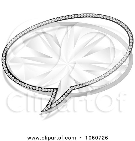 Royalty-Free Vector Clip Art Illustration of a Diamond Chat Balloon by Andrei Marincas