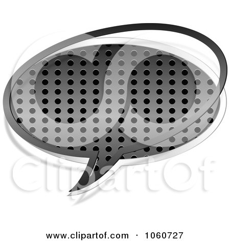 Royalty-Free Vector Clip Art Illustration of a Metal Chat Balloon by Andrei Marincas