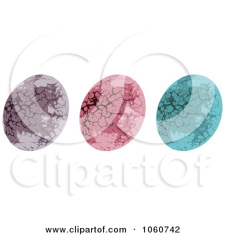 Royalty-Free Vector Clip Art Illustration of a Digital Collage Of Stone Textured Easter Eggs by Andrei Marincas